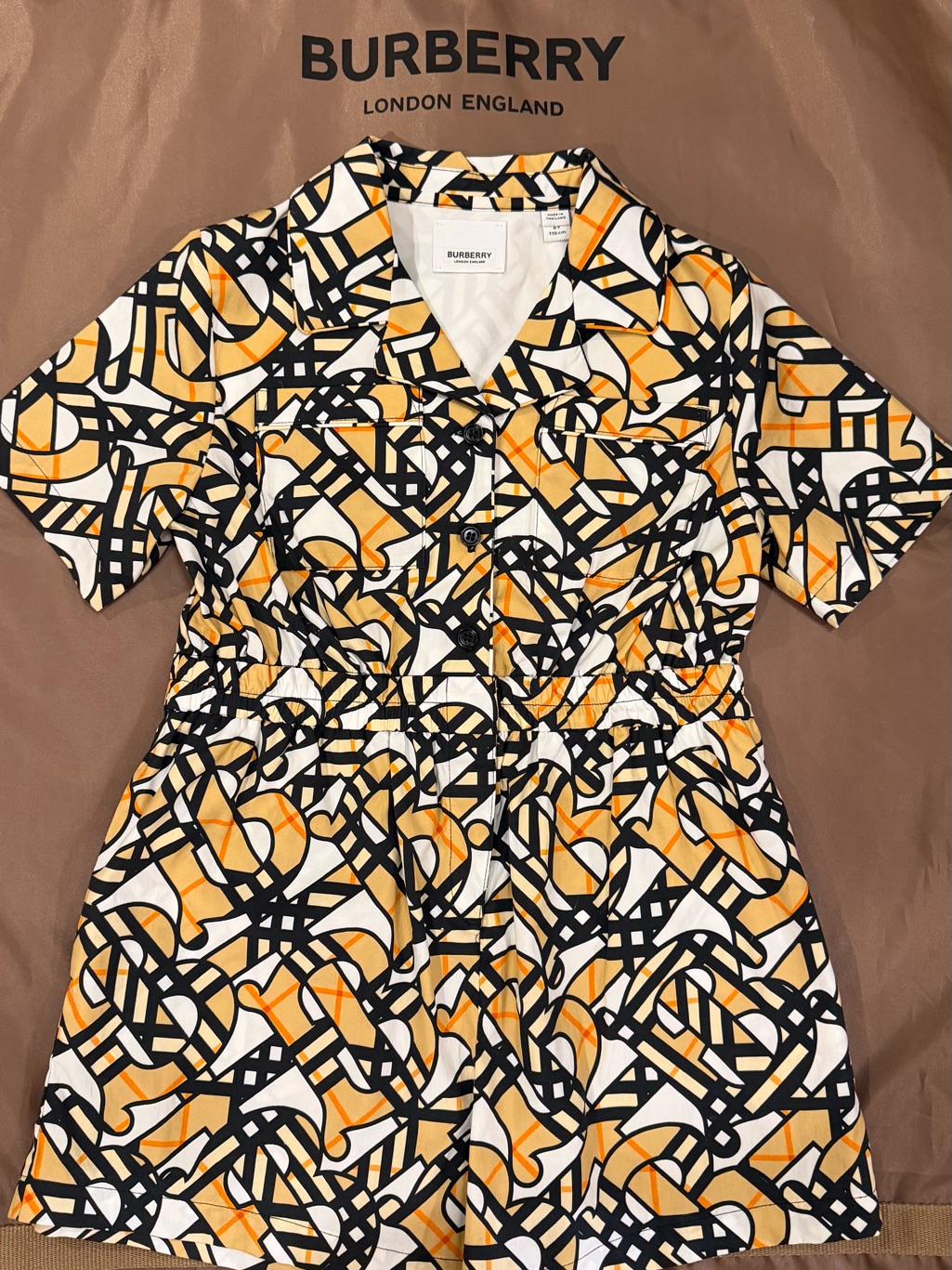 Burberry Girls Meredith Tb Monogram Romper